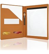 MOWPOG Professional Padfolio Portfolio Binder, Faux Leather Interview Resume Folder, Letter Size ...