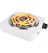TeqHome Hot Plate, 1000W Portable Electric Stove for Cooking with 5 Levels Adjustable Temperature...