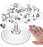 AccEncyc 12 Pack Suction Cup with Screws 1.7" Plastic Suction Pads Clear PVC Sucker Pads with M6 ...