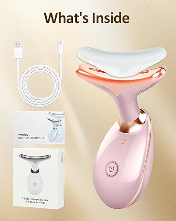 7 Color Face and Neck Massager for Skin Care, Portable Beauty Skin Care Tools
