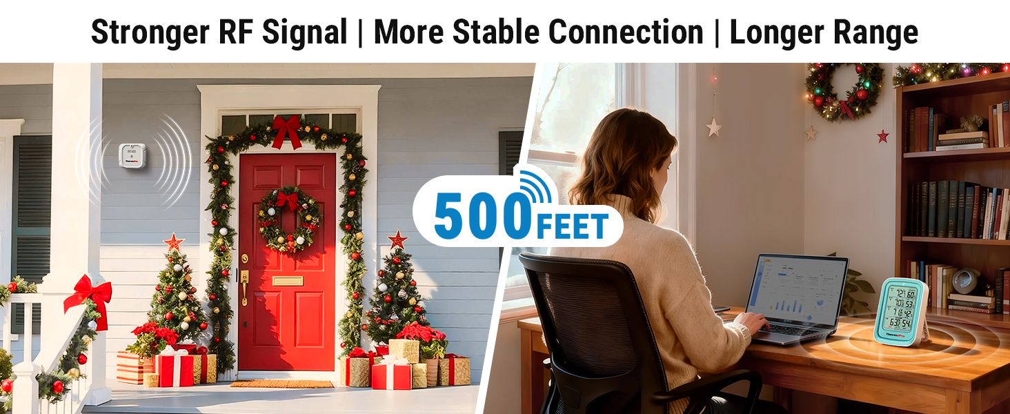 outside thermometers, patio/outdoor outdoor thermometers inside outside thermometer wireless