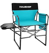 Camping Chair, Portable Folding Directors Chair with Side Table and Storage Pockets, Heavy Duty C...