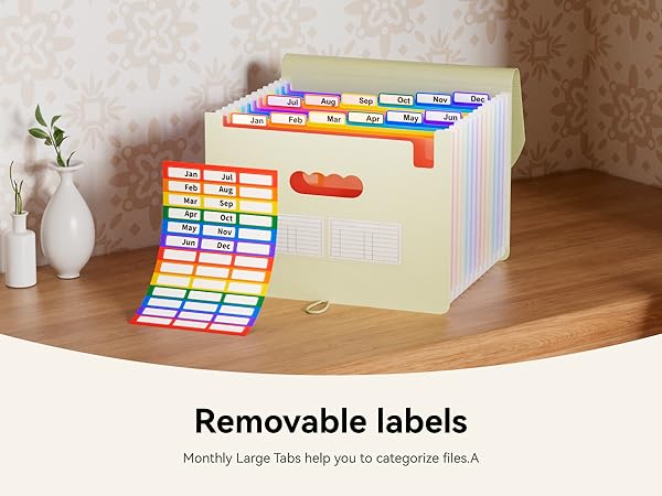 ABC life 12 Pockets Accordion File Organizer Expanding File Folders