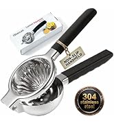 iStarcas Stainless Steel Lemon Squeezer, Manual Citrus Juicer with Non-Slip Handles, 304 Grade St...