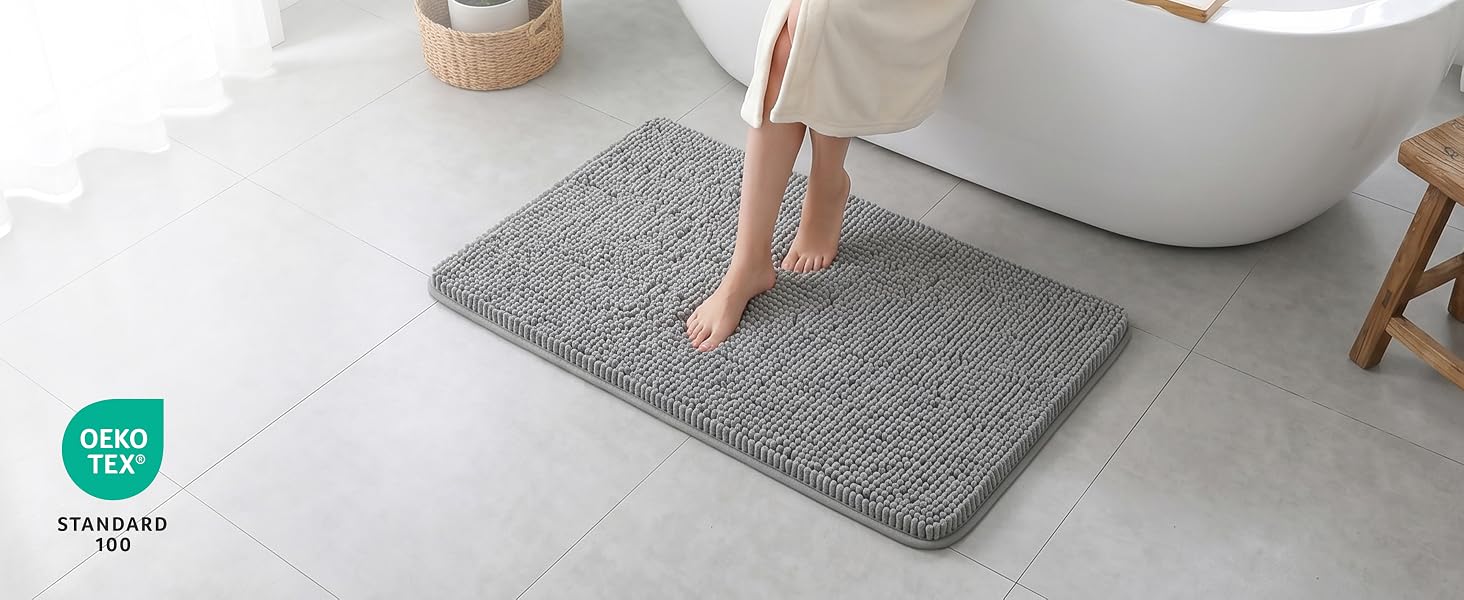 Shaggy Bath Mat Rug For Bathroom Cotton