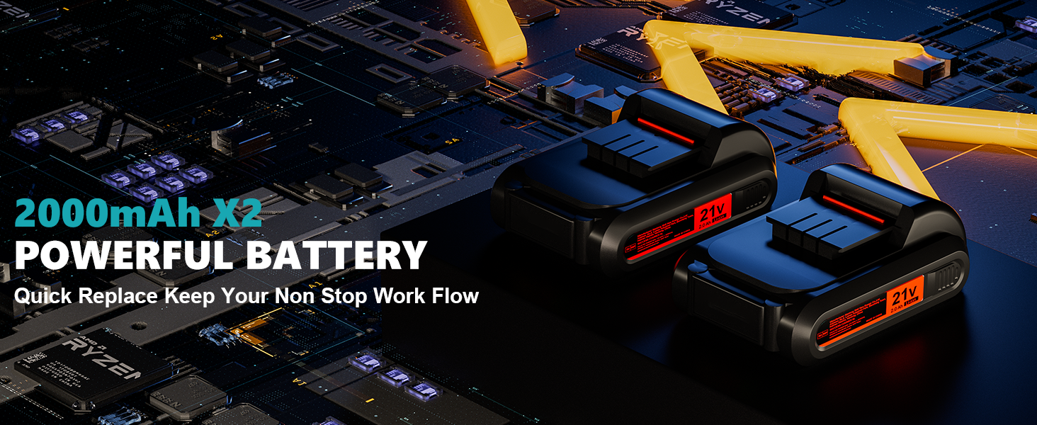 Drill with 2 Batteries and Charger