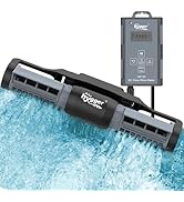hygger Aquarium Gyre Wave Maker 1850GPH for 40-125 Gallon Fish Tank Cross-Flow Pump Adjustable Aq...