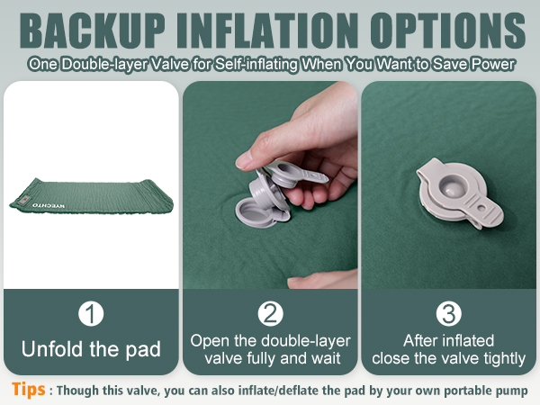 self inflating memory foams sleeping mattress for camping