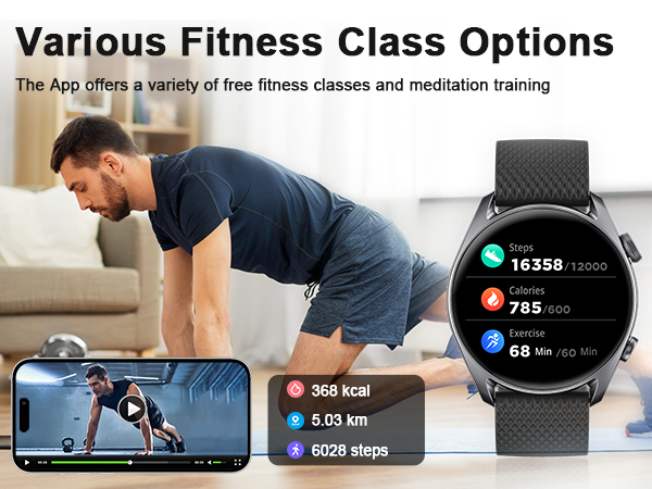 The smartwatch &amp;#34;Da Fit&amp;#34; APP provides various fitness courses