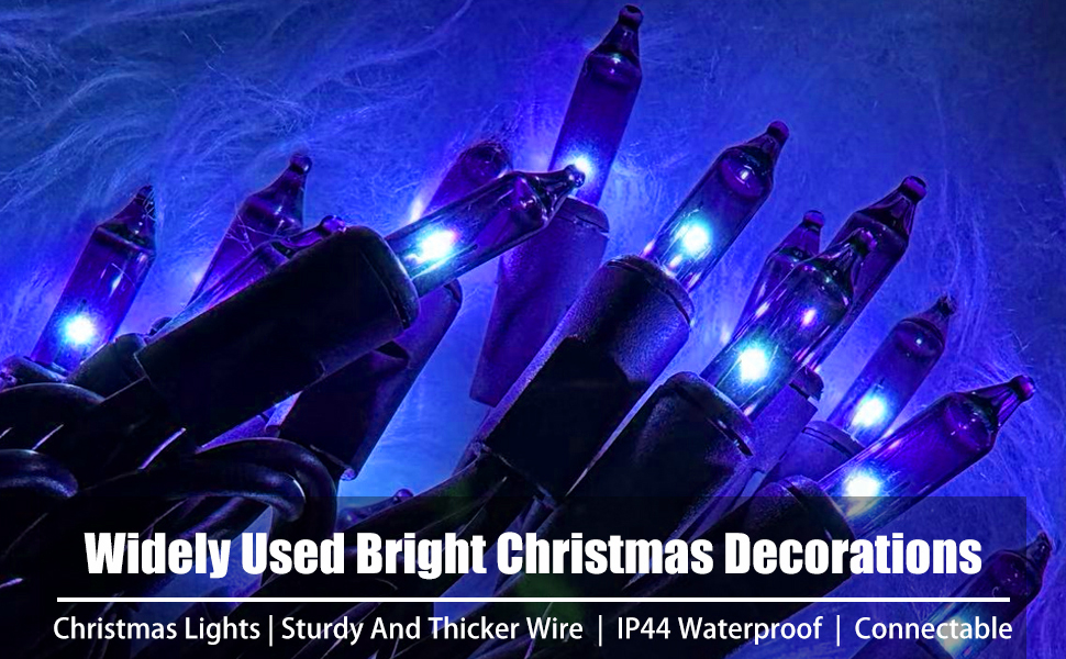 blue christmas lights