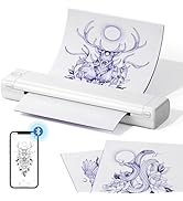 Ponek Tattoo Printer Machine, M08F Portable Thermal Tattoo Printer, Bluetooth Tattoo Stencil Prin...