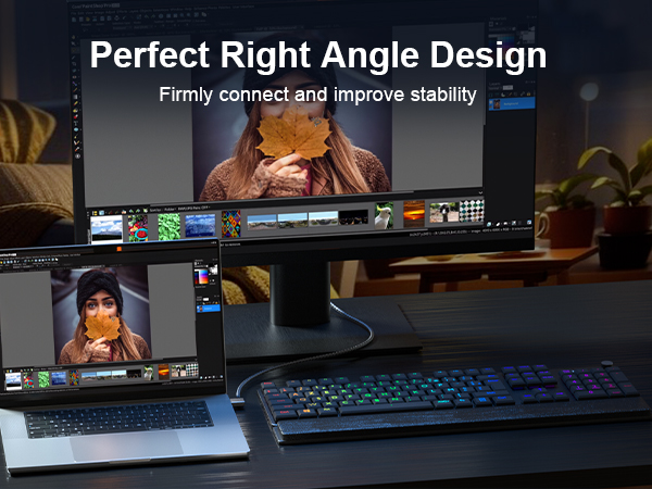 90 degree HDMI 2.1 cable