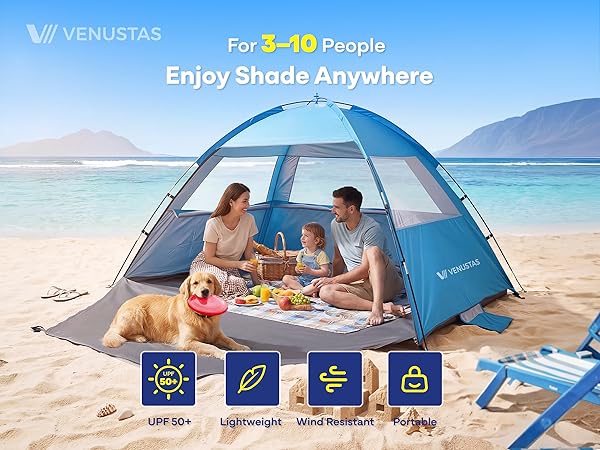 Venustas Beach Tent for 3-10 Person