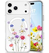 EYZUTAK Magnetic for iPhone 17 Pro Max Case Flower Case Compatible with MagSafe, Pretty Floral St...
