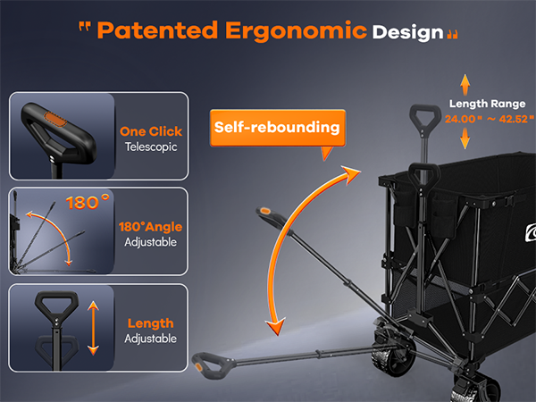 anti-drop extended patented adjustable ergonomic handle up to 42.52&amp;#39;&amp;#39;