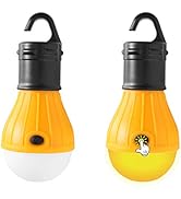 KINUR Sleep Aid Camping Light Bulbs Soft Amber Yellow Color Bug Resistent Portable Hanging Lanter...