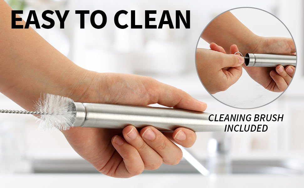 easy to clean metal baster rust resistant cleaning brush included