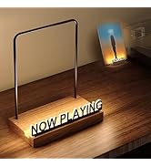 KORRTFID Now Playing Vinyl Record Stand, Light Up Vinyl Record Display Stand, Holder for Album Di...