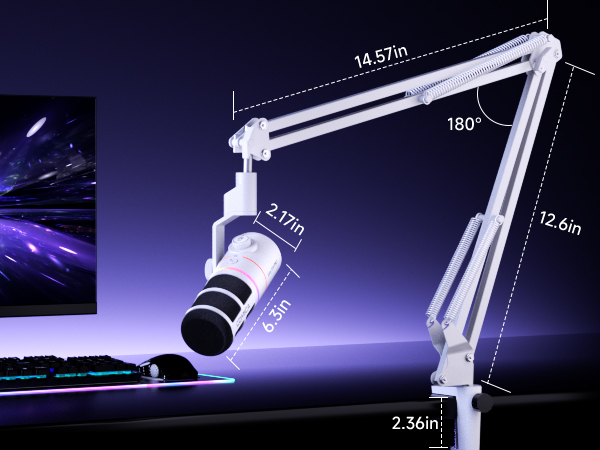 white gaming microphone