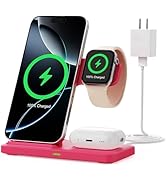3 in 1 Wireless Charger iPhone Charging Station: 15W Charger Stand Multiple Devices for Apple - i...