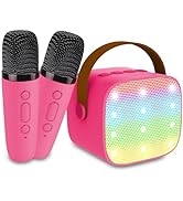 Mini Karaoke Machine for Kids & Adult, 4-12 Years Old Girls Christmas Birthday Gift for Girls & B...
