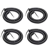 Uvital Telephone Phone Handset Cable Cord, Coiled Length 1.2 to 8.5 Feet Uncoiled Landline Phone ...