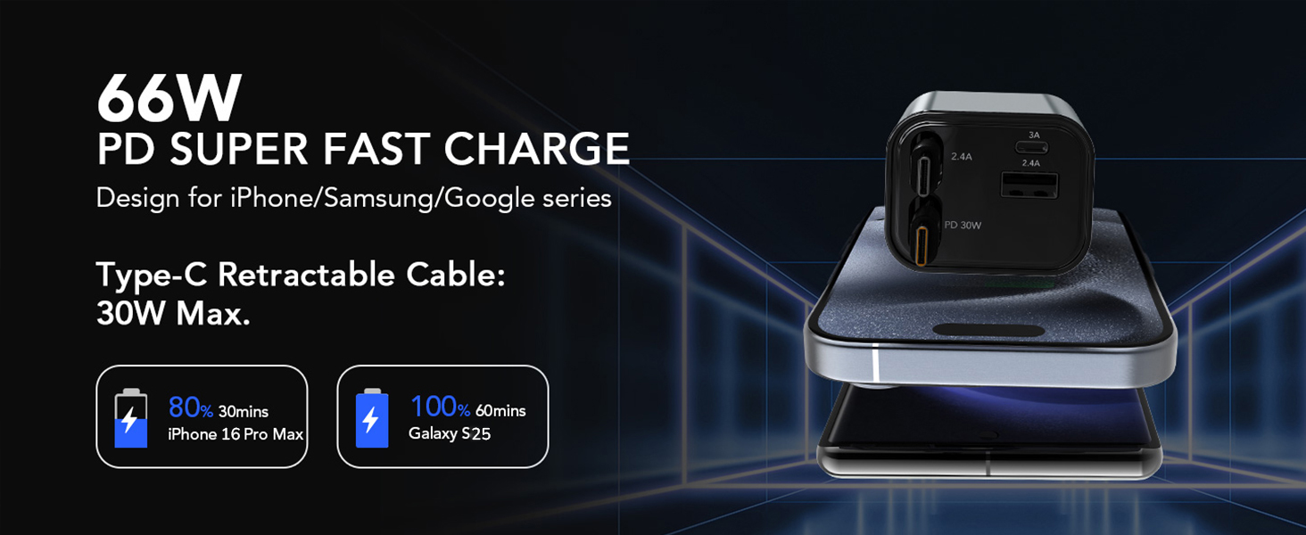 4 in 1 retractable car charger