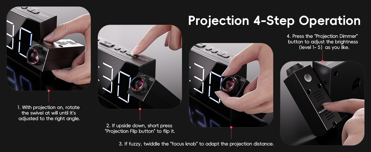 projection clock bedroom