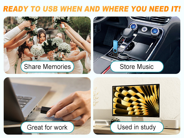 Flash Drive Pack of 10 Thumb Drives Bulk Kepmem Metal USB Memory Sticks Swivel USB Drive Pen Drives