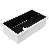 Sinkology Eden Matte Black Fireclay 31" Single Bowl Undermount Kitchen Sink