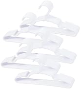 50 pcs White Baby Nursery Closet Hangers,Non-Slip Laundry Infant Pant Hanger for Newborn Clothes,...