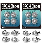 OXSITO 8Packs Pro 4 Head Replacement Blades for Pitbulls Bald Head Razors Gold PRO, Silver PRO, P...