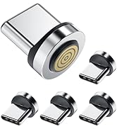 Magnetic Type C Connector Tip Heads [5-Pack] USB C Magnetic Adapter Compatible with 7Pin Magnetic...