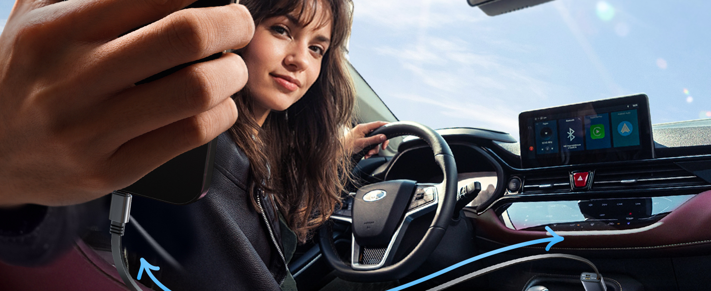 Retractable Car Charger USB C Fast Charging
