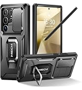 TONGATE for Samsung Galaxy S24 Ultra Case, [Bulit-in Slide Camera Cover & Ring Kickstand] [2 Fron...