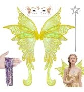 Fairy Wings Adult Women, Butterfly Angle Wings Fairy Costume for Woman Girls, Fairy Accessories f...