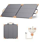 MHPOWOS 100 Watt Bifacial Portable Solar Panel for Power Station, 20V Foldable Solar Charger with...