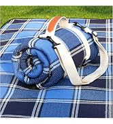 RYCHIC Rug Waterproof Outdoor Extra Large Sand Free Picnic Blanket Roadtrip Accessories Blue