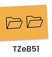 Brother Genuine P-touch TZeB51 Label Tape in cardboard pack: Black on Fluor Orange 24mm
