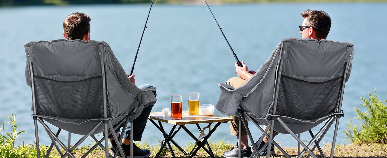 padded camping chair