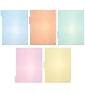Toddmomy 10Pcs Binder Dividers Plastic Dividers Binder Dividers Classified Label for Four- Hole P...
