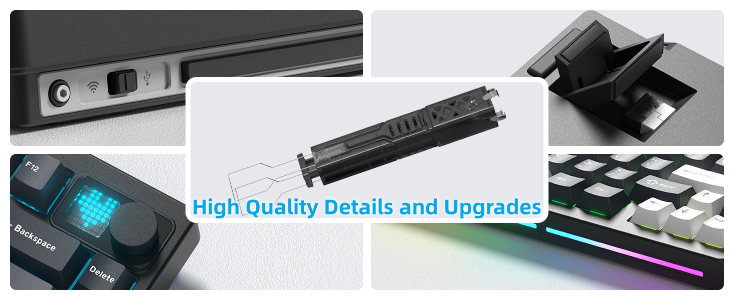 75% Wireless Mechanical Gaming Keyboard Bluetooth 5.0/2.4GHz/USB C Thocky Creamy Keyboard