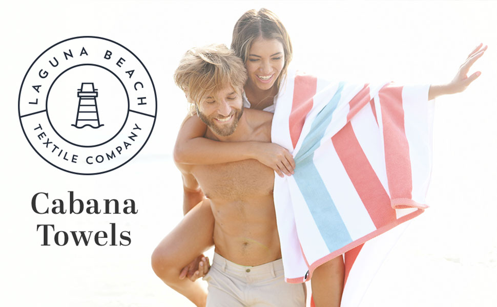 pink coral teal towel beach pool large oversized extra thick premium cabana soft hotel plush stripe