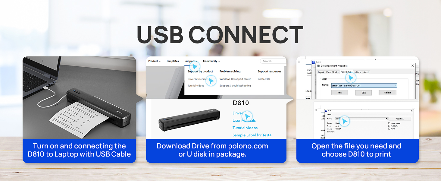 printer thermal printer portable printer inkless printer