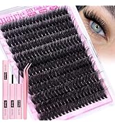 Ruairie Lash Extensions Kit 200D Volume Lash Clusters Kit 240pcs Individual Lash Clusters 14-20MM...