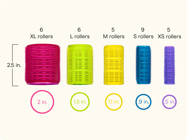 Conair hair curlers self grip rollers short long 31 pack heatless velcro volume tension roller fine.