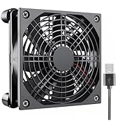WDERAIR 120mm Quiet 5V USB Powered Computer Cooling Fan for Router Modem Xbox TV Box DVR Playstat...