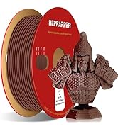 Reprapper Wood PLA, Wood Dual Color PLA Filament 1.75mm, 3D Printer Filament with Real Wood Fiber...