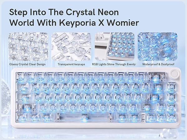 Keyporia X Womier Crystal Clear Keycaps