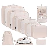 BAGAIL 6 Set/8 Set/10 Set Packing Cubes Various Sizes Packing Organizer for Travel Accessories Lu...